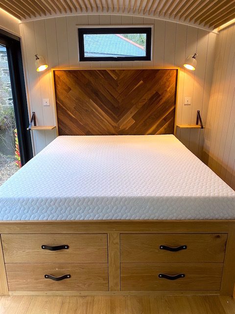 Cabin style campervan fixed Bed Mattress