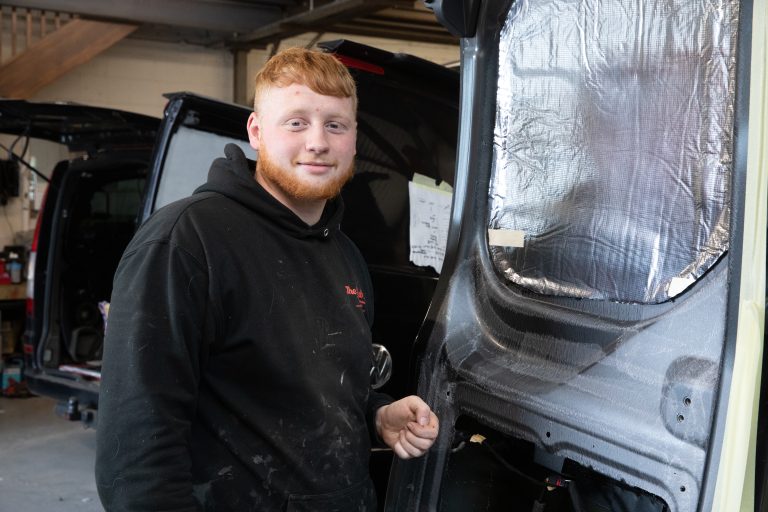 carpet lining works in Kent for van conversions - the dub hut 2023