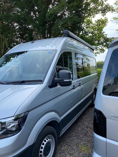 vw mwb crafter camper with thule awning for sale in kent - the dub hut 2024