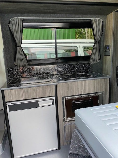 vw crafter campervan kitchen for sale in kent - the dub hut 2024