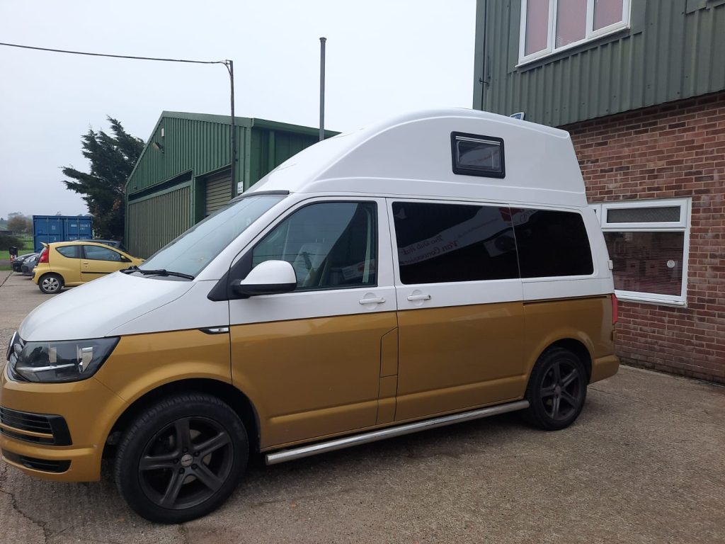 a fibreglass high top roof for a campervan