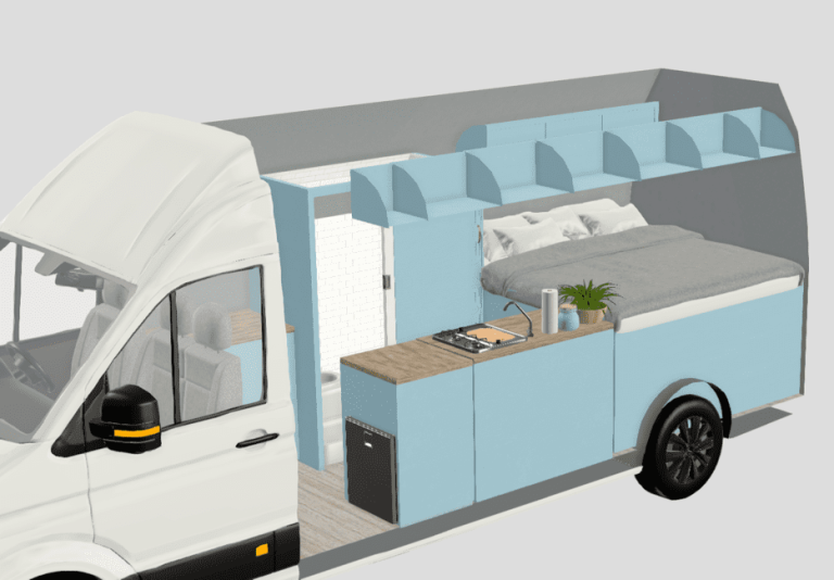 campervan 3D blueprint consultations in kent with the dub hut